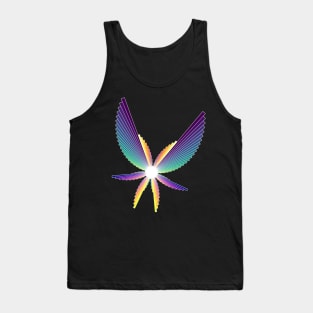 Aurora Angel Seraphim | Flying Six Wing Bar Chart Black Tank Top